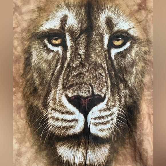 The Mountain Tan Brown Lion Face T-Shirt Men's Size Small - Picture 4 of 9